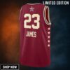 Western Conference Jordan Brand All-star Swingman Jersey - Crimson Lebron James Unisex