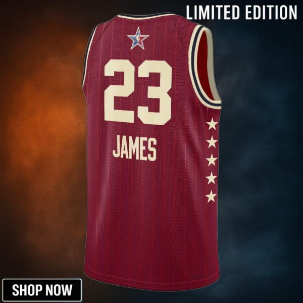 Western Conference Jordan Brand All-star Swingman Jersey - Crimson Lebron James Unisex