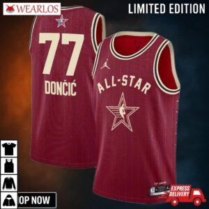 Western Conference Jordan Brand All-star Swingman Jersey - Crimson Luka Doncic Unisex