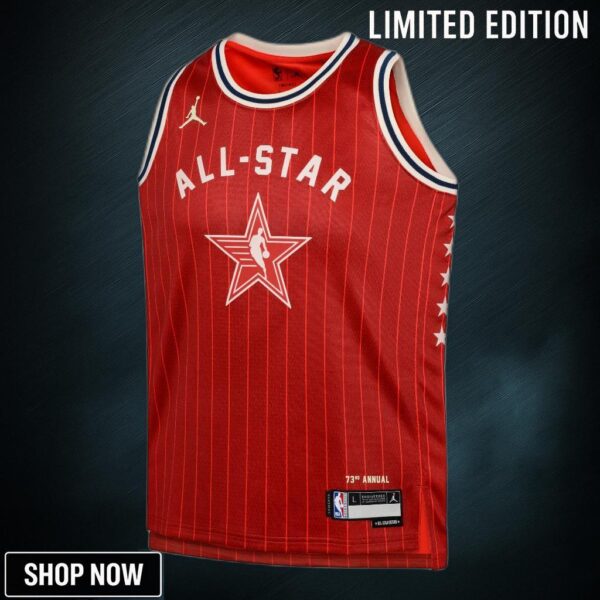 Western Conference Jordan Brand All-star Swingman Jersey - Crimson Luka Doncic Youth