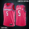 Will Barton 3D 5 -23 Washington Wizards Pink Cherry Blossom City Jersey