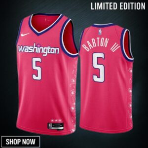 Will Barton 3D 5 -23 Washington Wizards Pink Cherry Blossom City Jersey
