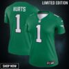 Women Philadelphia Eagles #1 Jalen Hurts Alternate Legend Player Jersey - Kelly Green