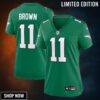 Women Philadelphia Eagles #11 Aj Brown Alternate Player Game Jersey - Kelly Green