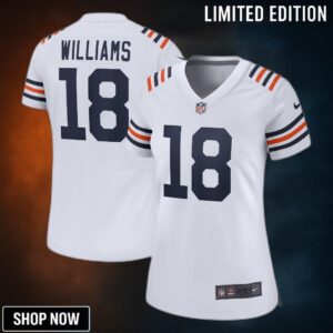 Women's Chicago Bears Caleb Williams Nike White 2nd Alternate Game Player Jersey