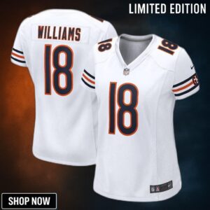 Women's Chicago Bears Caleb Williams Nike White Game Player Jersey