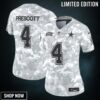 Women's Dallas Cowboys Dak Prescott Nike Arctic Camo Salute To Service Limited Jersey