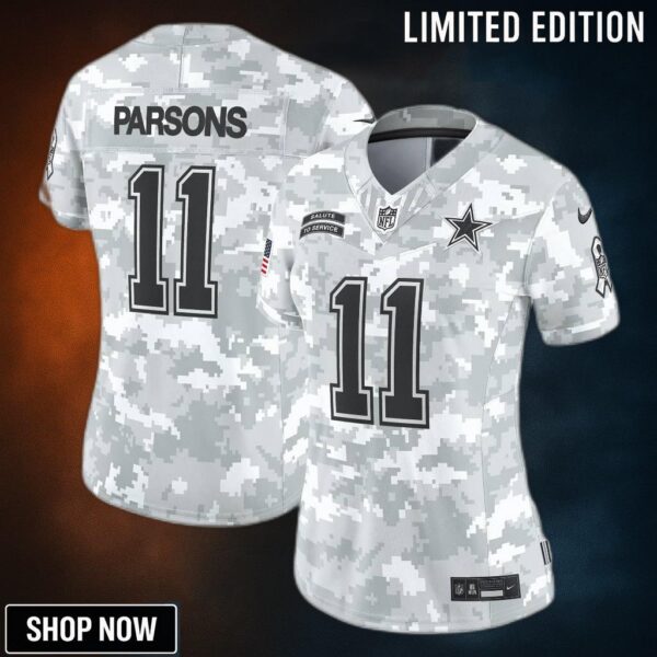Women's Dallas Cowboys Micah Parsons Nike Arctic Camo Salute To Service Limited Jersey