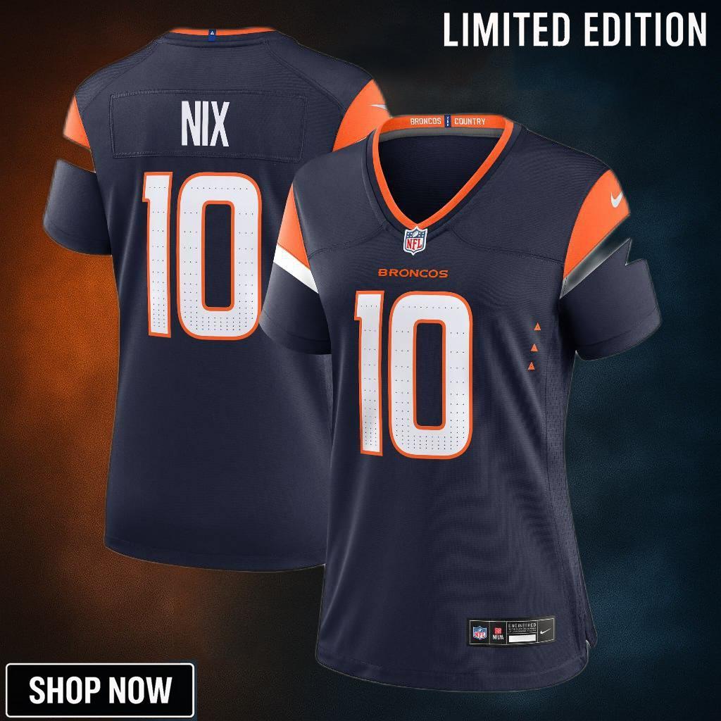 Women's Denver Broncos Bo Nix Nike Navy Alternate Game Jersey