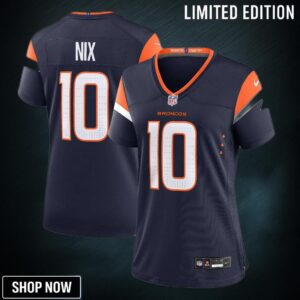 Women's Denver Broncos Bo Nix Nike Navy Alternate Game Jersey