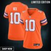 Women's Denver Broncos Bo Nix Nike Orange Mile High Collection 1977 Throwback Player Game Jersey