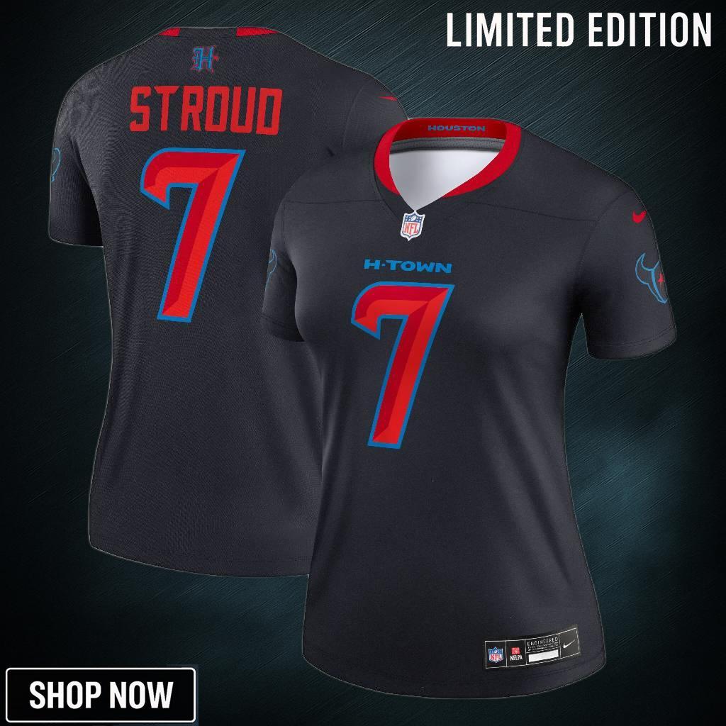 Women's Houston Texans C.j. Stroud Nike Navy Alternate Legend Player Performance Top