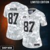 Women's Kansas City Chiefs Travis Kelce Nike Arctic Camo Salute To Service Limited Jersey