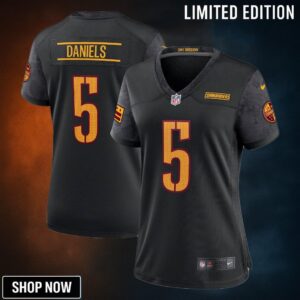 Women's Washington Commanders Jayden Daniels Nike Black Alternate Game Player Jersey