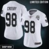 Womens Las Vegas Raiders #98 Maxx Crosby White 2025 Inaugural Season Vapor Untouchable Limited Stitched Jersey