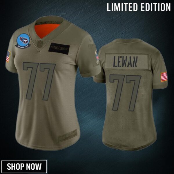 Womens Tennessee Titans Taylor Lewan Camo 2019 Salute To Service Limited Jersey