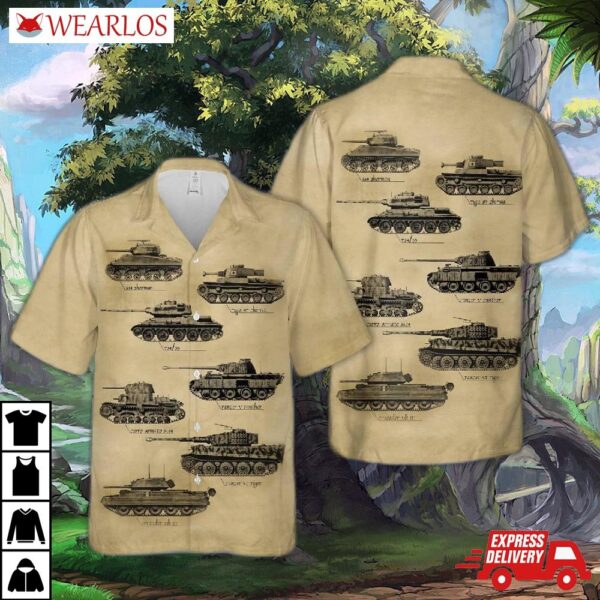 Wwii Tanks Hawaiian Shirt
