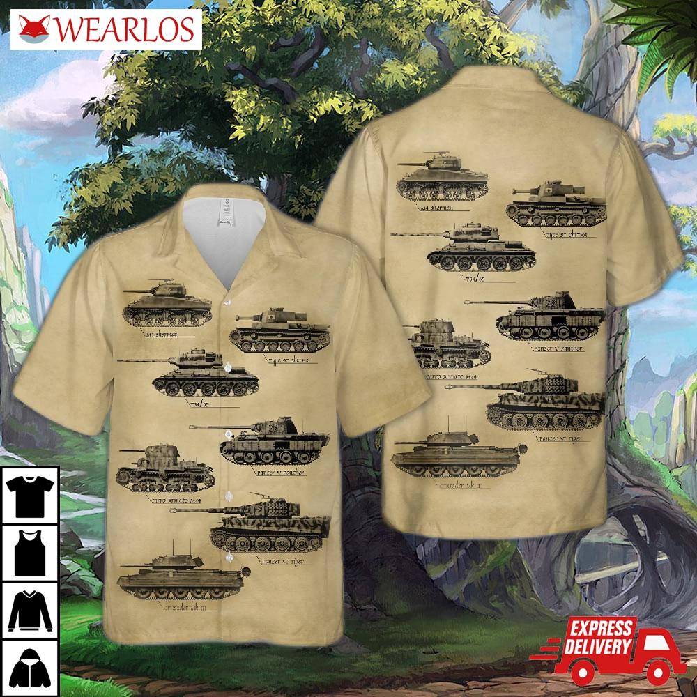 Wwii Tanks Hawaiian Shirt