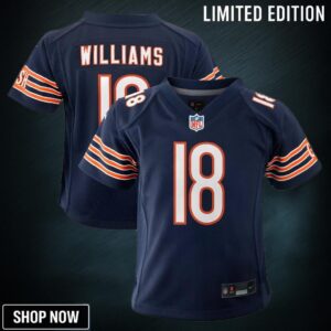 Youth Chicago Bears Caleb Williams Nike Navy Player Game Jersey