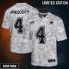 Youth Dallas Cowboys Dak Prescott Nike Arctic Camo Salute To Service Game Jersey