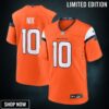 Youth Denver Broncos Bo Nix Nike Orange Team Game Jersey