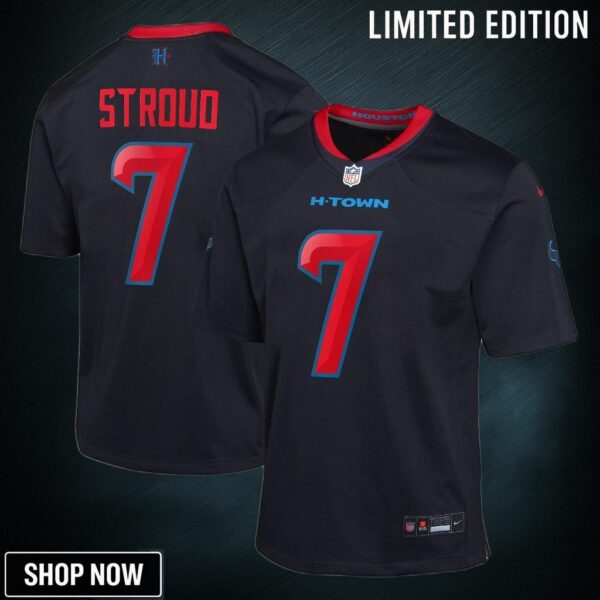 Youth Houston Texans C.j. Stroud Nike Navy 2nd Alternate Game Jersey