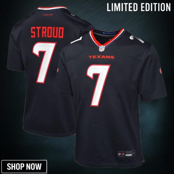 Youth Houston Texans C.j. Stroud Nike Navy Game Jersey
