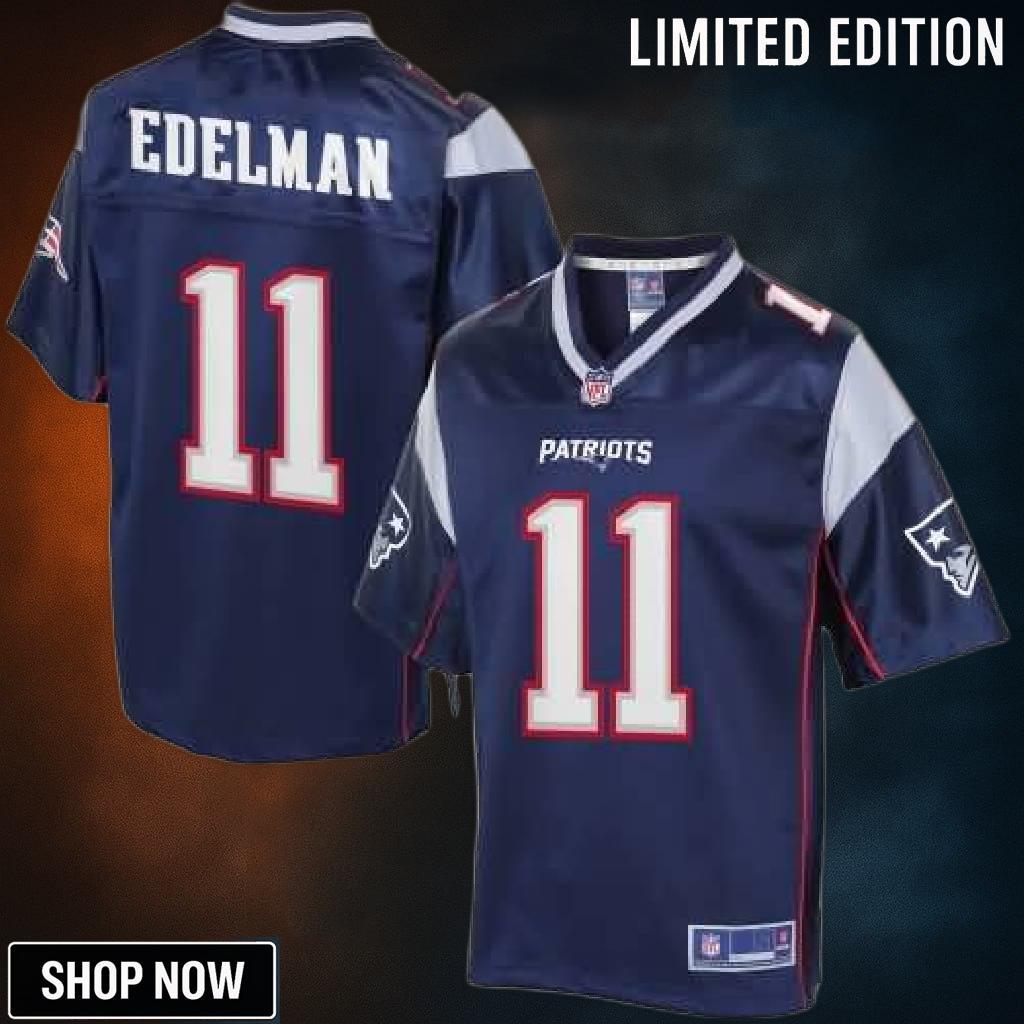 Youth New England Patriots Julian Brandedelman Nfl Pro Line Navy Team Color Jersey