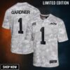 Youth New York Jets Sauce Gardner Nike Arctic Camo Salute To Service Game Jersey