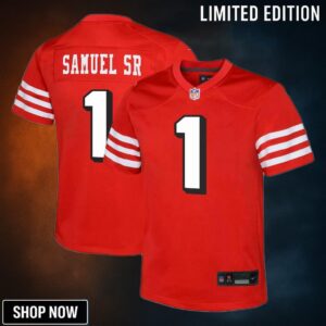 Youth San Francisco 49ers Deebo Samuel Sr Nike Scarlet Alternate Player Game Jersey