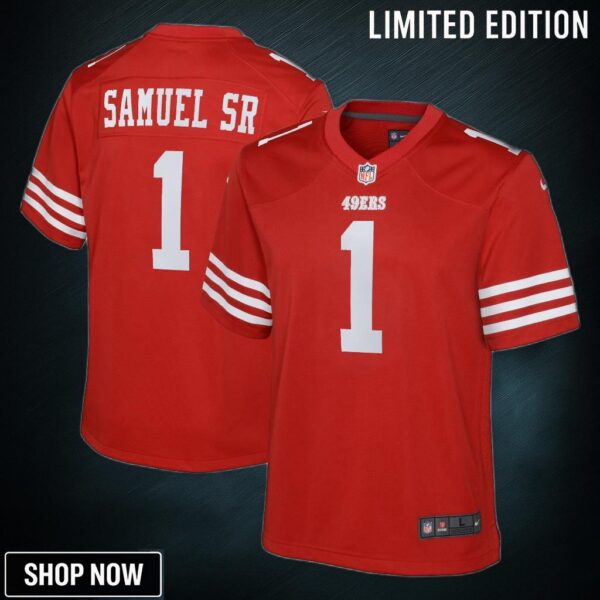 Youth San Francisco 49ers Deebo Samuel Sr Nike Scarlet Game Player Jersey