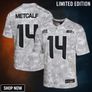 Youth Seattle Seahawks Dk Metcalf Nike Arctic Camo Salute To Service Game Jersey