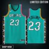 Zach Collins 23 -23 San Antonio Spurs City Edition Jersey Teal
