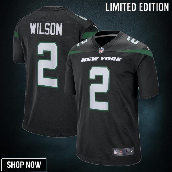 Zach Wilson New York Jets Alternate Game Jersey Black Nfl