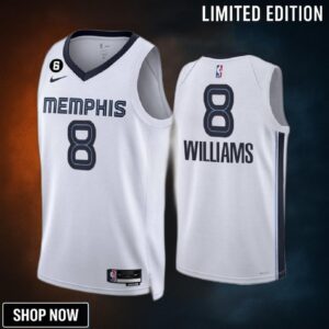 Ziaire Williams 8 Memphis Grizzlies -23 Association Edition White Jersey