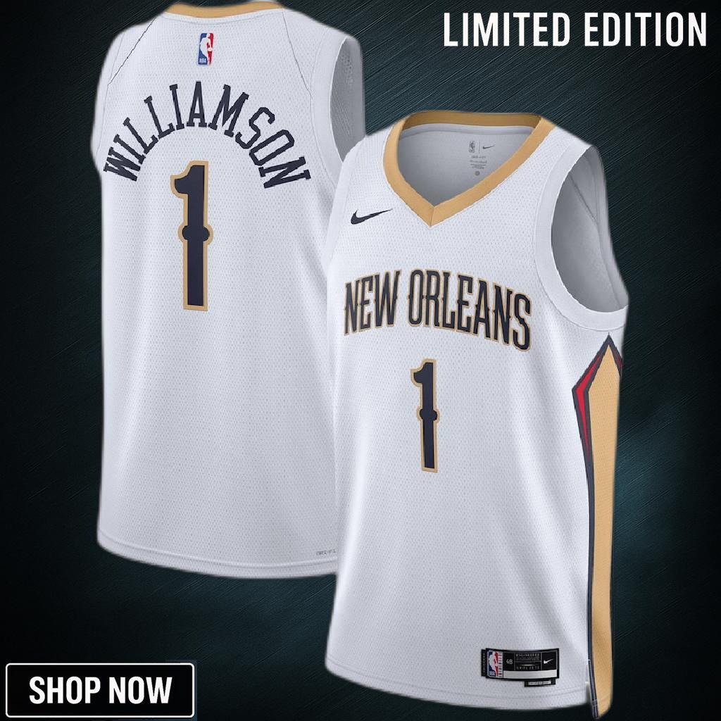 Zion Williamson 1 New Orleans Pelicans Men /23 Swingman Jersey - Association Edition