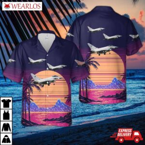 Zj914 Ac 17 Squadron Eurofighter Typhoon F.2 Raf Hawaiian Shirt