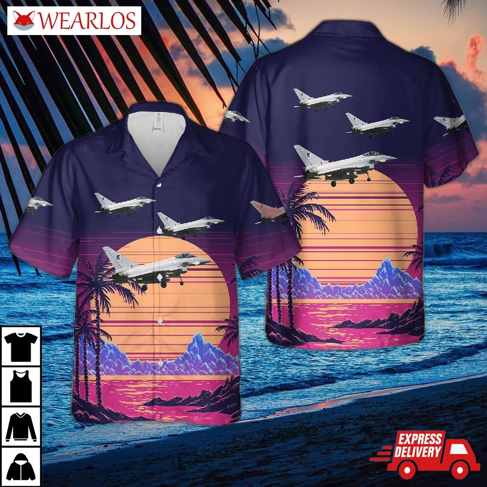 Zj914 Ac 17 Squadron Eurofighter Typhoon F.2 Raf Hawaiian Shirt