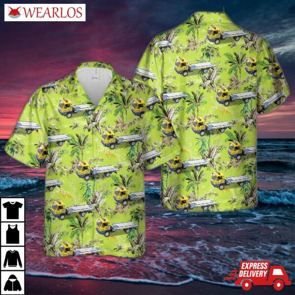 1986 Flatbed Car Transporter Truck Hawaiian Shirt