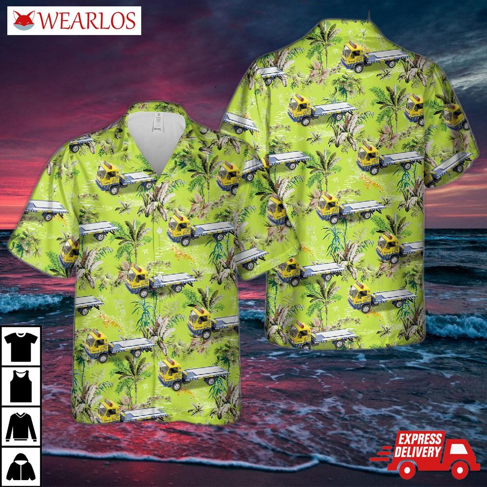 1986 Flatbed Car Transporter Truck Hawaiian Shirt