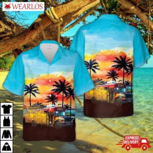 1990s School Bus Conversion At 2013 Burning Man Hawaiian Shirt