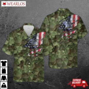 Army Bell Oh-58 Kiowa Hawaiian Shirt