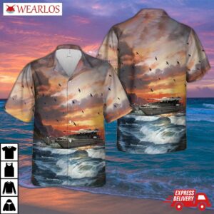 Australian Army 36 Water Tpt Lcm8 Landing Craft Ab1055 "northern Warrior" Hawaiian Shirt