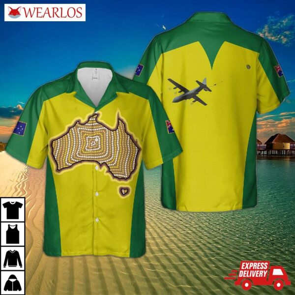 Australian Army Air Dispatch C130j Plat Ext Hawaiian Shirt