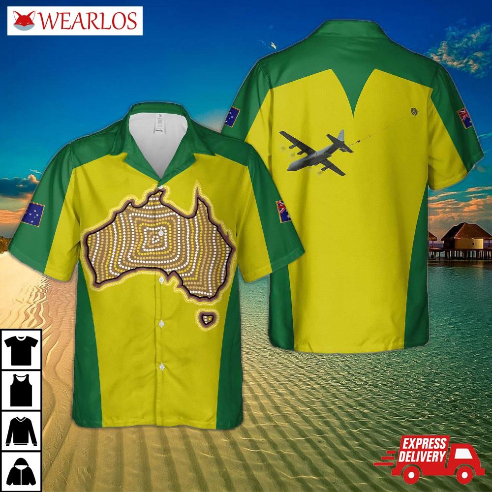 Australian Army Air Dispatch C130j Plat Ext Hawaiian Shirt