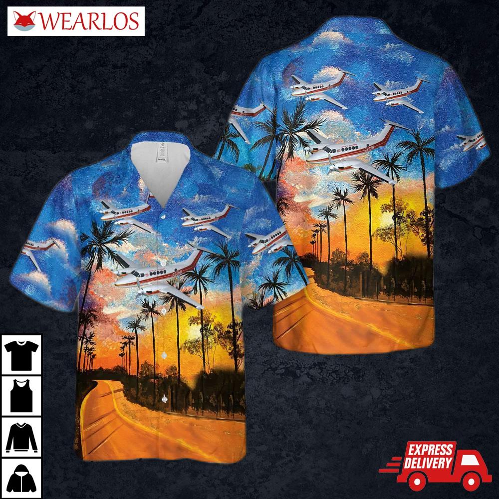 Beechcraft 200 Us Army Corps Of Engineers Airplane Hawaiian Shirt
