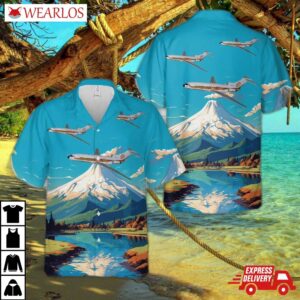 Boeing 727-100 Alaska Golden Nugget Airliner Hawaiian Shirt