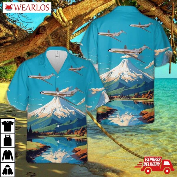 Boeing 727-100 Alaska Golden Nugget Airliner Hawaiian Shirt