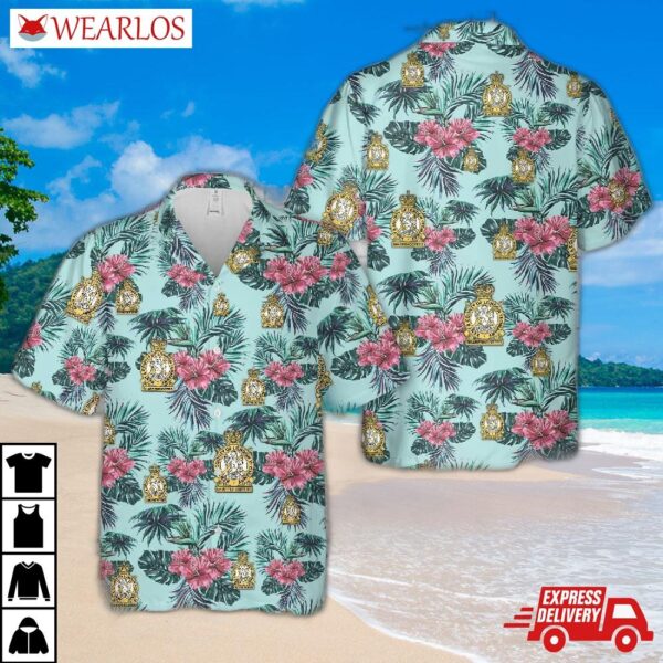 British Army Kent Sharpshooters Yeomanry Hawaiian Shirt