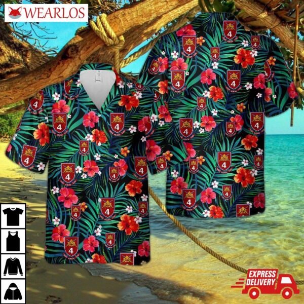 Canadian Army 4 Engineer Support Regiment Hawaiian Shirt